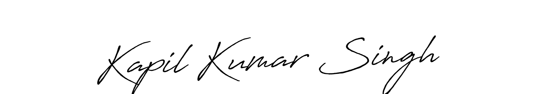 Create a beautiful signature design for name Kapil Kumar Singh. With this signature (Antro_Vectra_Bolder) fonts, you can make a handwritten signature for free. Kapil Kumar Singh signature style 7 images and pictures png