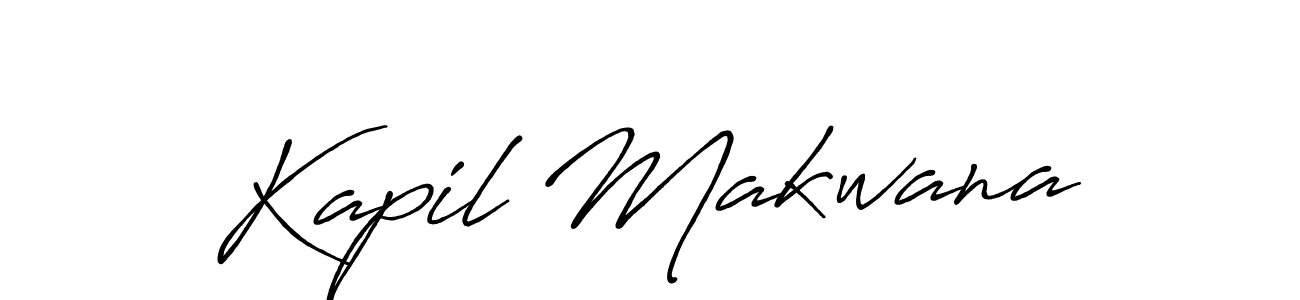 Create a beautiful signature design for name Kapil Makwana. With this signature (Antro_Vectra_Bolder) fonts, you can make a handwritten signature for free. Kapil Makwana signature style 7 images and pictures png