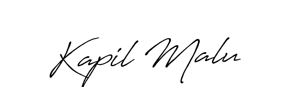 Also You can easily find your signature by using the search form. We will create Kapil Malu name handwritten signature images for you free of cost using Antro_Vectra_Bolder sign style. Kapil Malu signature style 7 images and pictures png