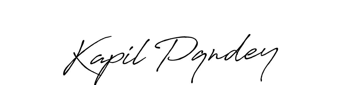 How to make Kapil Pqndey signature? Antro_Vectra_Bolder is a professional autograph style. Create handwritten signature for Kapil Pqndey name. Kapil Pqndey signature style 7 images and pictures png