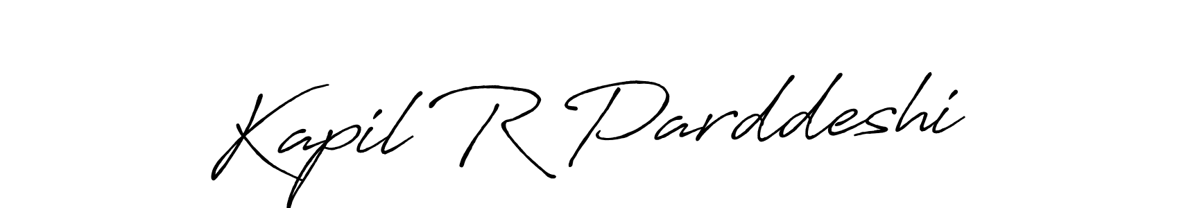 Also we have Kapil R Parddeshi name is the best signature style. Create professional handwritten signature collection using Antro_Vectra_Bolder autograph style. Kapil R Parddeshi signature style 7 images and pictures png