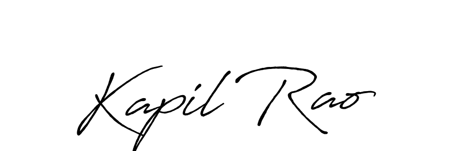 Use a signature maker to create a handwritten signature online. With this signature software, you can design (Antro_Vectra_Bolder) your own signature for name Kapil Rao. Kapil Rao signature style 7 images and pictures png