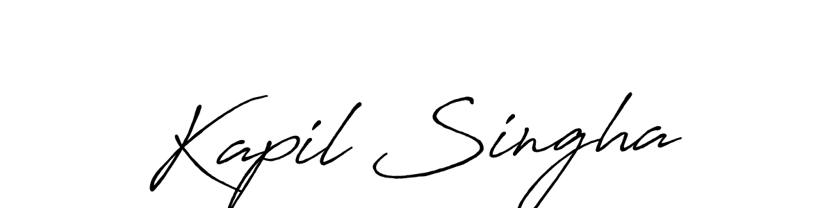 You should practise on your own different ways (Antro_Vectra_Bolder) to write your name (Kapil Singha) in signature. don't let someone else do it for you. Kapil Singha signature style 7 images and pictures png