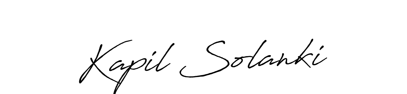 Kapil Solanki stylish signature style. Best Handwritten Sign (Antro_Vectra_Bolder) for my name. Handwritten Signature Collection Ideas for my name Kapil Solanki. Kapil Solanki signature style 7 images and pictures png