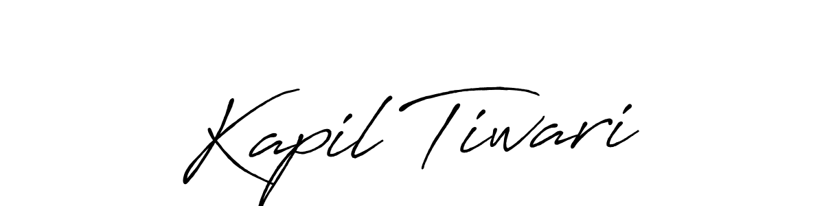 How to make Kapil Tiwari name signature. Use Antro_Vectra_Bolder style for creating short signs online. This is the latest handwritten sign. Kapil Tiwari signature style 7 images and pictures png