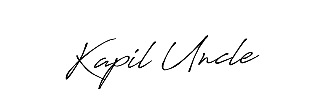 Create a beautiful signature design for name Kapil Uncle. With this signature (Antro_Vectra_Bolder) fonts, you can make a handwritten signature for free. Kapil Uncle signature style 7 images and pictures png
