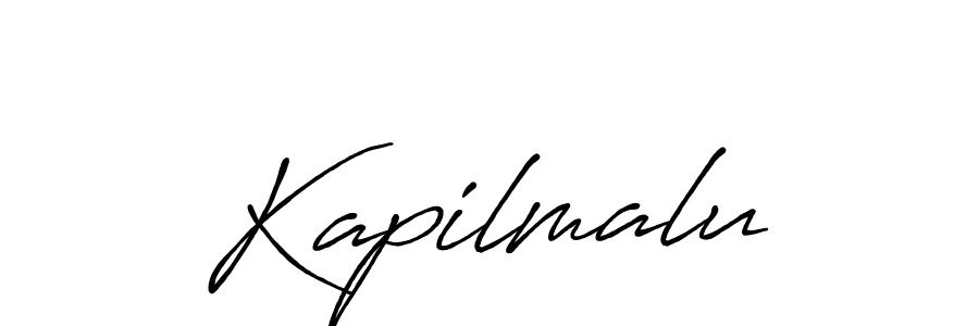 You should practise on your own different ways (Antro_Vectra_Bolder) to write your name (Kapilmalu) in signature. don't let someone else do it for you. Kapilmalu signature style 7 images and pictures png
