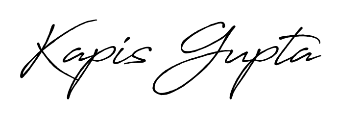 Master the art of signing with Kapis Gupta written in fluent Antro_Vectra_Bolder script. A great template to practice and refine your handwriting. Kapis Gupta signature style 7 images and pictures png