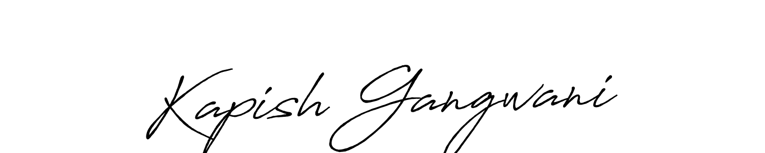 The best way (Antro_Vectra_Bolder) to make a short signature is to pick only two or three words in your name. The name Kapish Gangwani include a total of six letters. For converting this name. Kapish Gangwani signature style 7 images and pictures png