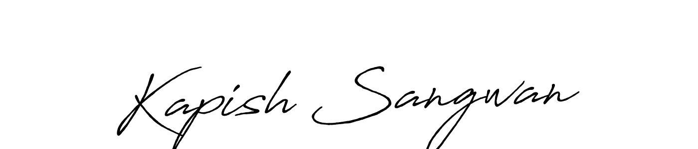 Also we have Kapish Sangwan name is the best signature style. Create professional handwritten signature collection using Antro_Vectra_Bolder autograph style. Kapish Sangwan signature style 7 images and pictures png