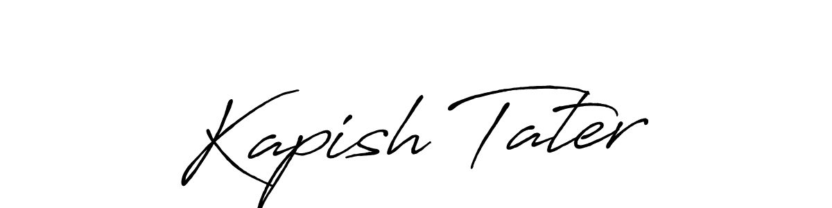 You can use this online signature creator to create a handwritten signature for the name Kapish Tater. This is the best online autograph maker. Kapish Tater signature style 7 images and pictures png