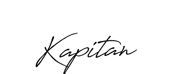 Make a beautiful signature design for name Kapitan. With this signature (Antro_Vectra_Bolder) style, you can create a handwritten signature for free. Kapitan signature style 7 images and pictures png