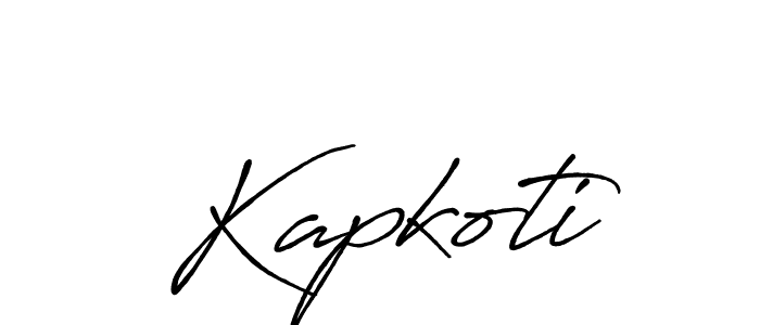 if you are searching for the best signature style for your name Kapkoti. so please give up your signature search. here we have designed multiple signature styles  using Antro_Vectra_Bolder. Kapkoti signature style 7 images and pictures png
