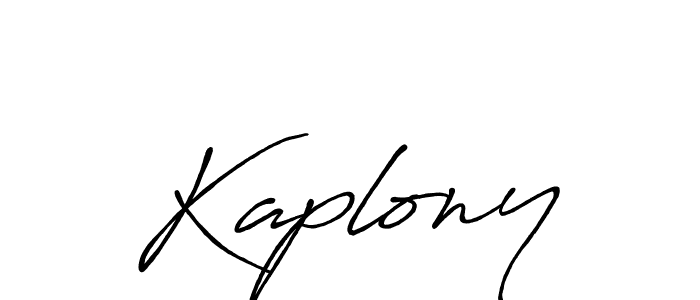 Design your own signature with our free online signature maker. With this signature software, you can create a handwritten (Antro_Vectra_Bolder) signature for name Kaplony. Kaplony signature style 7 images and pictures png
