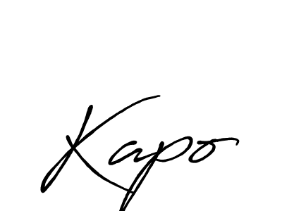 Create a beautiful signature design for name Kapo. With this signature (Antro_Vectra_Bolder) fonts, you can make a handwritten signature for free. Kapo signature style 7 images and pictures png