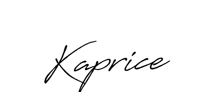 You should practise on your own different ways (Antro_Vectra_Bolder) to write your name (Kaprice) in signature. don't let someone else do it for you. Kaprice signature style 7 images and pictures png
