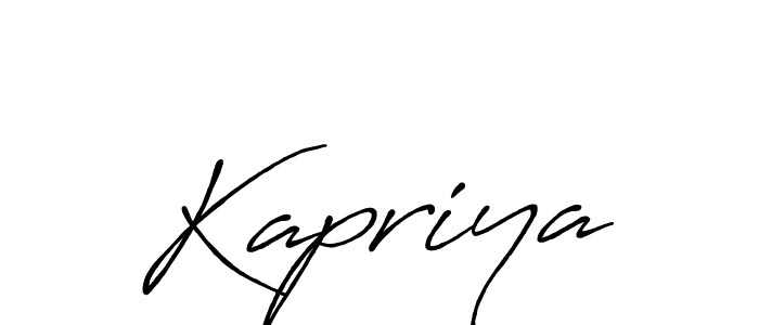 The best way (Antro_Vectra_Bolder) to make a short signature is to pick only two or three words in your name. The name Kapriya include a total of six letters. For converting this name. Kapriya signature style 7 images and pictures png