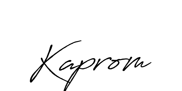 How to make Kaprom name signature. Use Antro_Vectra_Bolder style for creating short signs online. This is the latest handwritten sign. Kaprom signature style 7 images and pictures png