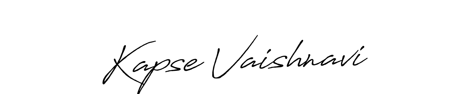 The best way (Antro_Vectra_Bolder) to make a short signature is to pick only two or three words in your name. The name Kapse Vaishnavi include a total of six letters. For converting this name. Kapse Vaishnavi signature style 7 images and pictures png