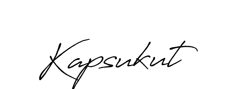 Use a signature maker to create a handwritten signature online. With this signature software, you can design (Antro_Vectra_Bolder) your own signature for name Kapsukut. Kapsukut signature style 7 images and pictures png