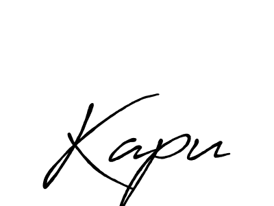 Kapu stylish signature style. Best Handwritten Sign (Antro_Vectra_Bolder) for my name. Handwritten Signature Collection Ideas for my name Kapu. Kapu signature style 7 images and pictures png