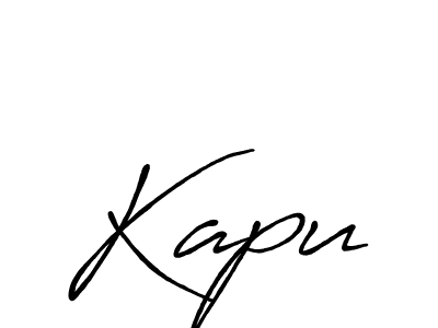 Antro_Vectra_Bolder is a professional signature style that is perfect for those who want to add a touch of class to their signature. It is also a great choice for those who want to make their signature more unique. Get Kapu name to fancy signature for free. Kapu signature style 7 images and pictures png