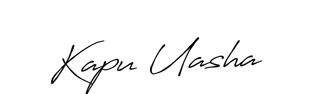 Make a beautiful signature design for name Kapu Uasha. With this signature (Antro_Vectra_Bolder) style, you can create a handwritten signature for free. Kapu Uasha signature style 7 images and pictures png