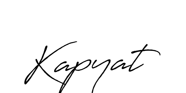 How to make Kapyat name signature. Use Antro_Vectra_Bolder style for creating short signs online. This is the latest handwritten sign. Kapyat signature style 7 images and pictures png