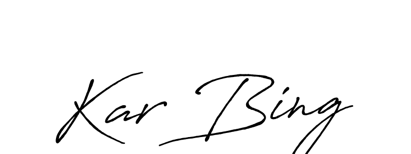 See photos of Kar Bing official signature by Spectra . Check more albums & portfolios. Read reviews & check more about Antro_Vectra_Bolder font. Kar Bing signature style 7 images and pictures png