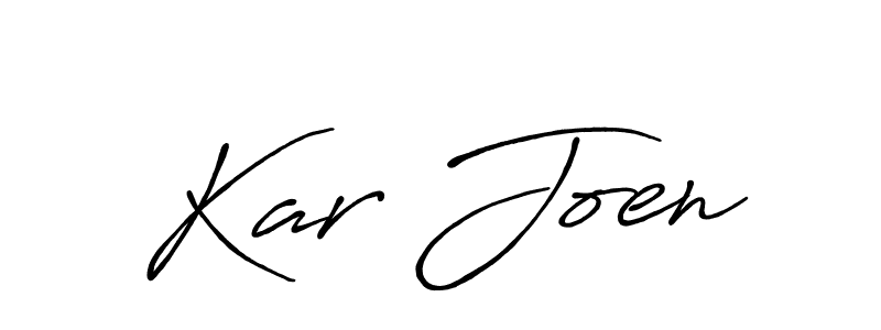 How to make Kar Joen name signature. Use Antro_Vectra_Bolder style for creating short signs online. This is the latest handwritten sign. Kar Joen signature style 7 images and pictures png