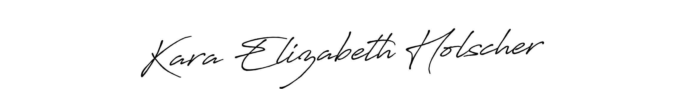 Make a beautiful signature design for name Kara Elizabeth Holscher. With this signature (Antro_Vectra_Bolder) style, you can create a handwritten signature for free. Kara Elizabeth Holscher signature style 7 images and pictures png