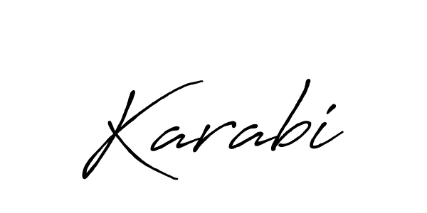 Create a beautiful signature design for name Karabi. With this signature (Antro_Vectra_Bolder) fonts, you can make a handwritten signature for free. Karabi signature style 7 images and pictures png