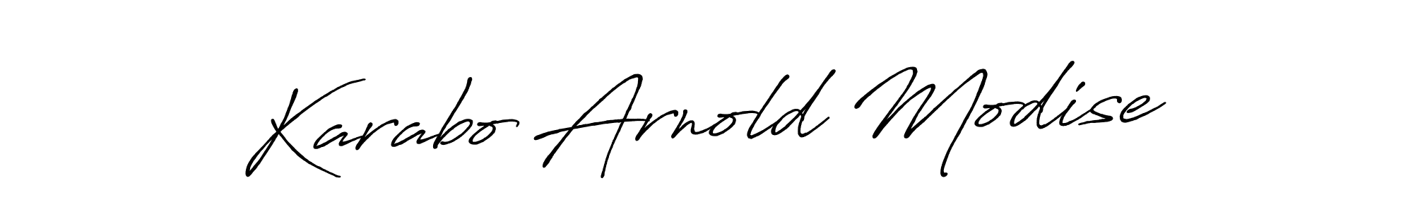 How to make Karabo Arnold Modise signature? Antro_Vectra_Bolder is a professional autograph style. Create handwritten signature for Karabo Arnold Modise name. Karabo Arnold Modise signature style 7 images and pictures png