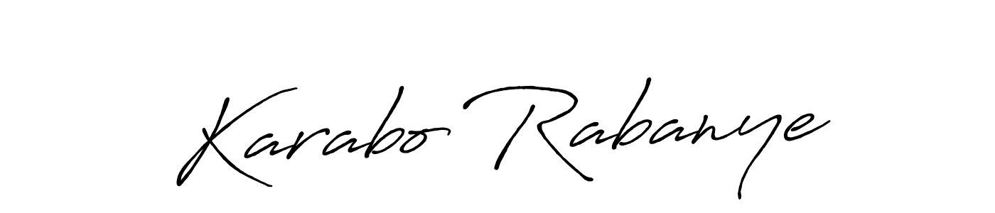 Use a signature maker to create a handwritten signature online. With this signature software, you can design (Antro_Vectra_Bolder) your own signature for name Karabo Rabanye. Karabo Rabanye signature style 7 images and pictures png