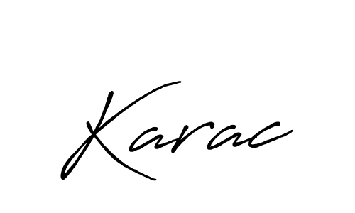 How to make Karac signature? Antro_Vectra_Bolder is a professional autograph style. Create handwritten signature for Karac name. Karac signature style 7 images and pictures png