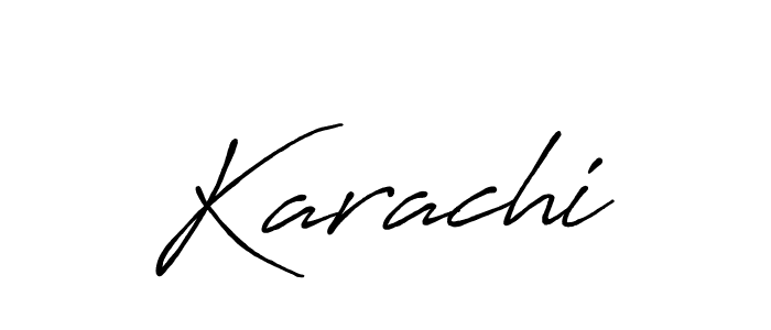 How to make Karachi name signature. Use Antro_Vectra_Bolder style for creating short signs online. This is the latest handwritten sign. Karachi signature style 7 images and pictures png