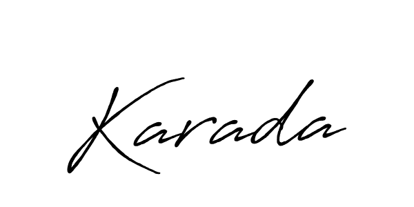 How to make Karada name signature. Use Antro_Vectra_Bolder style for creating short signs online. This is the latest handwritten sign. Karada signature style 7 images and pictures png