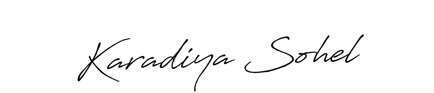 How to make Karadiya Sohel signature? Antro_Vectra_Bolder is a professional autograph style. Create handwritten signature for Karadiya Sohel name. Karadiya Sohel signature style 7 images and pictures png