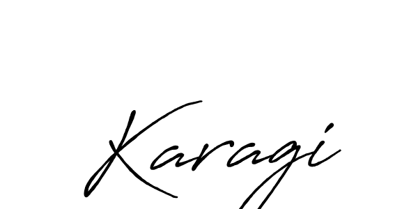 How to make Karagi signature? Antro_Vectra_Bolder is a professional autograph style. Create handwritten signature for Karagi name. Karagi signature style 7 images and pictures png