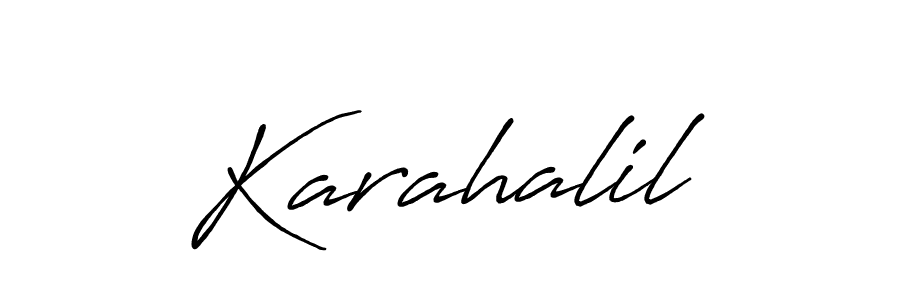 The best way (Antro_Vectra_Bolder) to make a short signature is to pick only two or three words in your name. The name Karahalil include a total of six letters. For converting this name. Karahalil signature style 7 images and pictures png