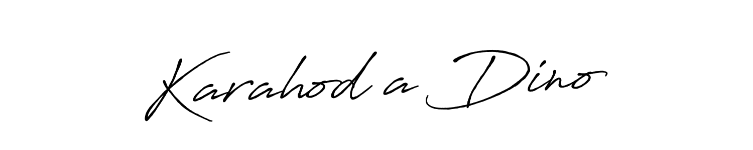 Karahodža Dino stylish signature style. Best Handwritten Sign (Antro_Vectra_Bolder) for my name. Handwritten Signature Collection Ideas for my name Karahodža Dino. Karahodža Dino signature style 7 images and pictures png