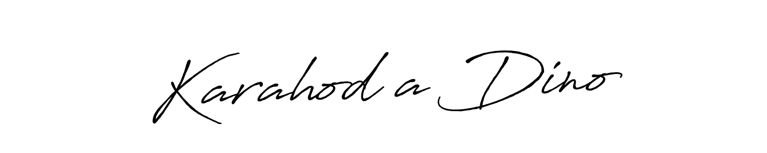 Antro_Vectra_Bolder is a professional signature style that is perfect for those who want to add a touch of class to their signature. It is also a great choice for those who want to make their signature more unique. Get Karahodža Dino name to fancy signature for free. Karahodža Dino signature style 7 images and pictures png