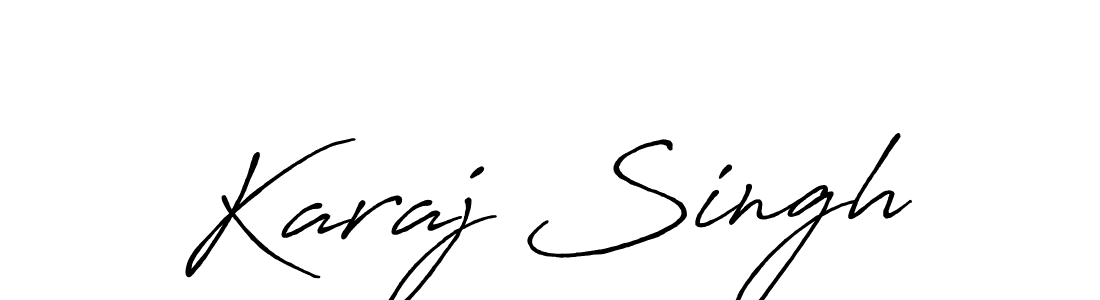 Use a signature maker to create a handwritten signature online. With this signature software, you can design (Antro_Vectra_Bolder) your own signature for name Karaj Singh. Karaj Singh signature style 7 images and pictures png