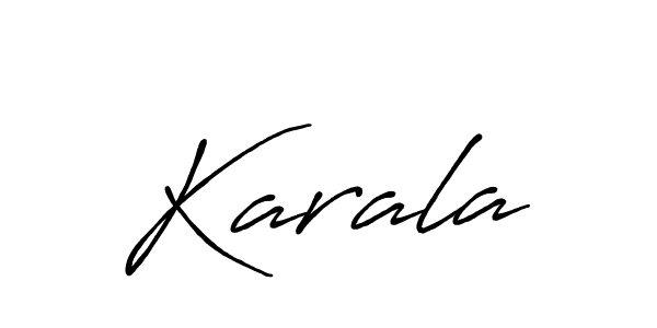 How to make Karala name signature. Use Antro_Vectra_Bolder style for creating short signs online. This is the latest handwritten sign. Karala signature style 7 images and pictures png