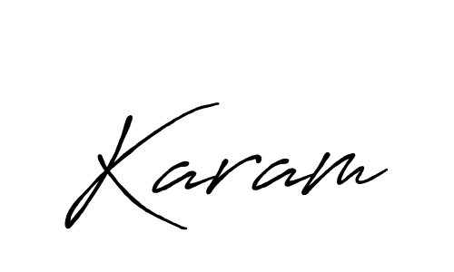 How to make Karam signature? Antro_Vectra_Bolder is a professional autograph style. Create handwritten signature for Karam name. Karam signature style 7 images and pictures png