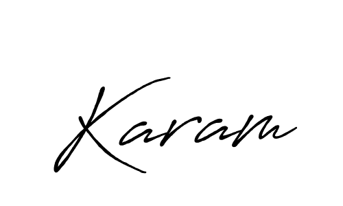 How to make Karam name signature. Use Antro_Vectra_Bolder style for creating short signs online. This is the latest handwritten sign. Karam signature style 7 images and pictures png