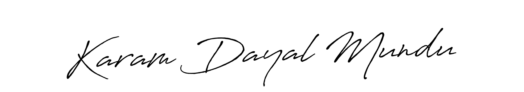 Also You can easily find your signature by using the search form. We will create Karam Dayal Mundu name handwritten signature images for you free of cost using Antro_Vectra_Bolder sign style. Karam Dayal Mundu signature style 7 images and pictures png