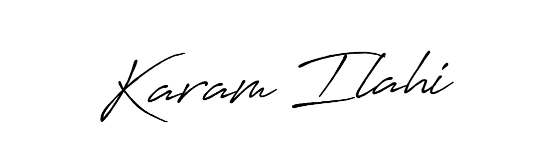 The best way (Antro_Vectra_Bolder) to make a short signature is to pick only two or three words in your name. The name Karam Ilahi include a total of six letters. For converting this name. Karam Ilahi signature style 7 images and pictures png