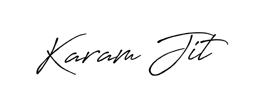 It looks lik you need a new signature style for name Karam Jit. Design unique handwritten (Antro_Vectra_Bolder) signature with our free signature maker in just a few clicks. Karam Jit signature style 7 images and pictures png