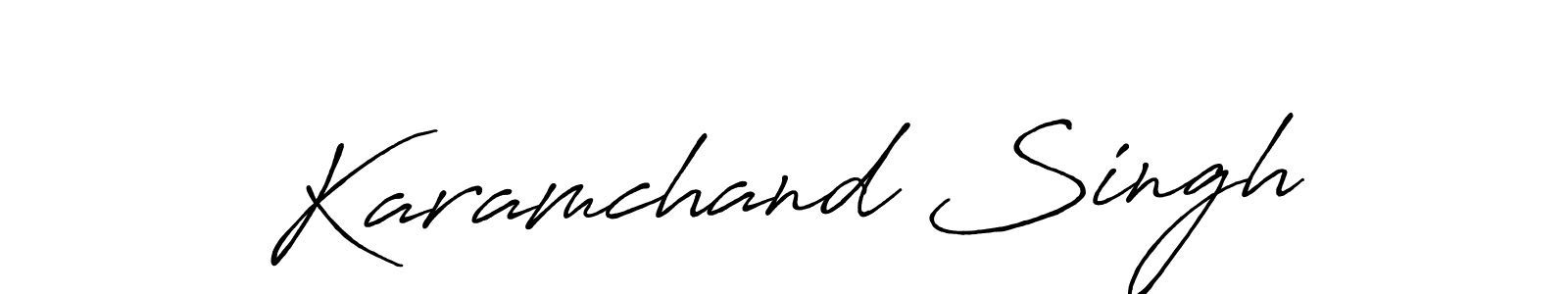 The best way (Antro_Vectra_Bolder) to make a short signature is to pick only two or three words in your name. The name Karamchand Singh include a total of six letters. For converting this name. Karamchand Singh signature style 7 images and pictures png